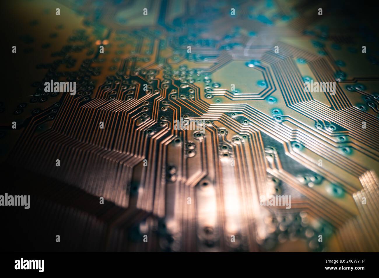 Circuit board. Technological electronic plate with roads and other ...