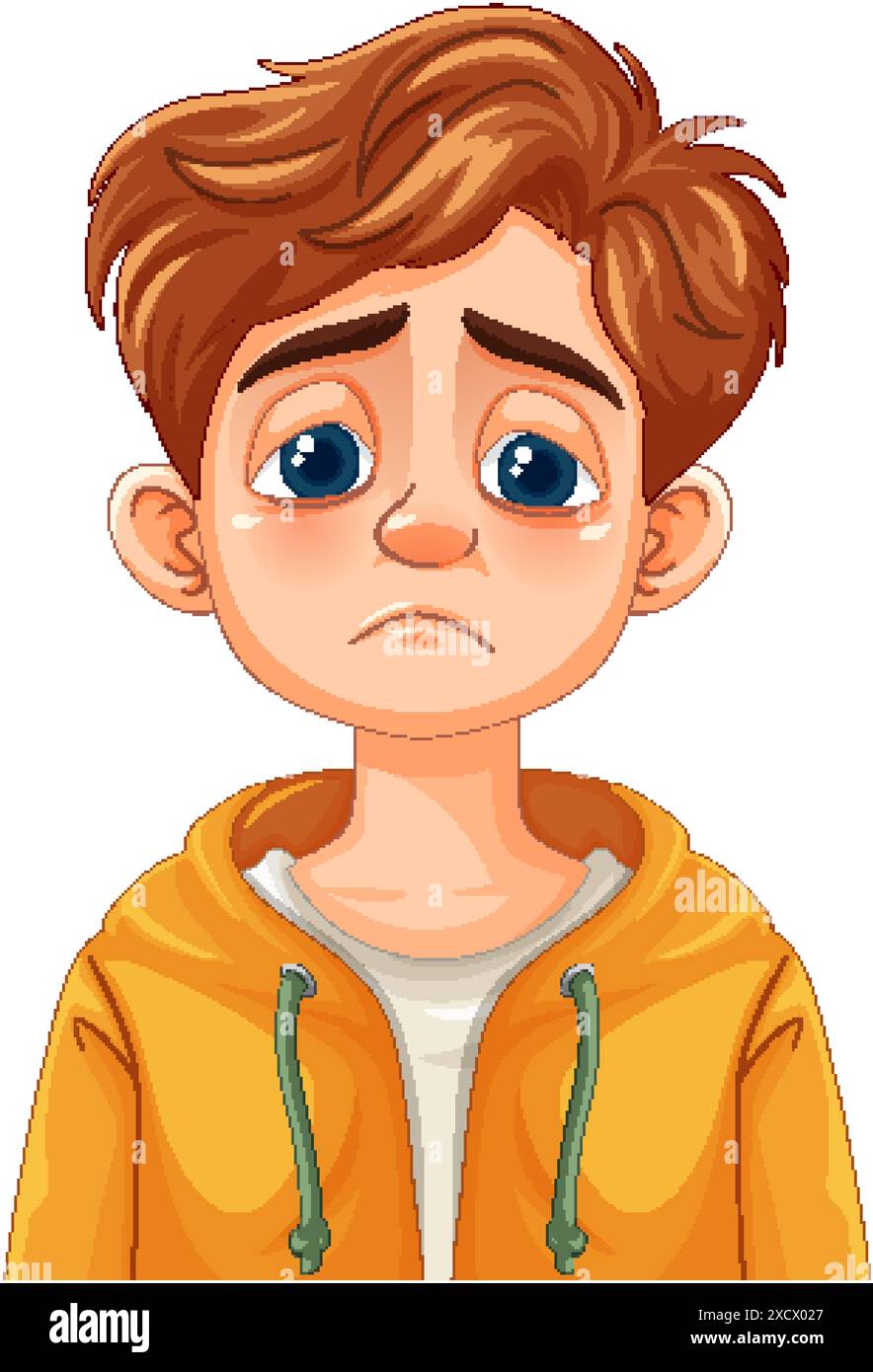 A sad boy with teary eyes Stock Vector Image & Art - Alamy