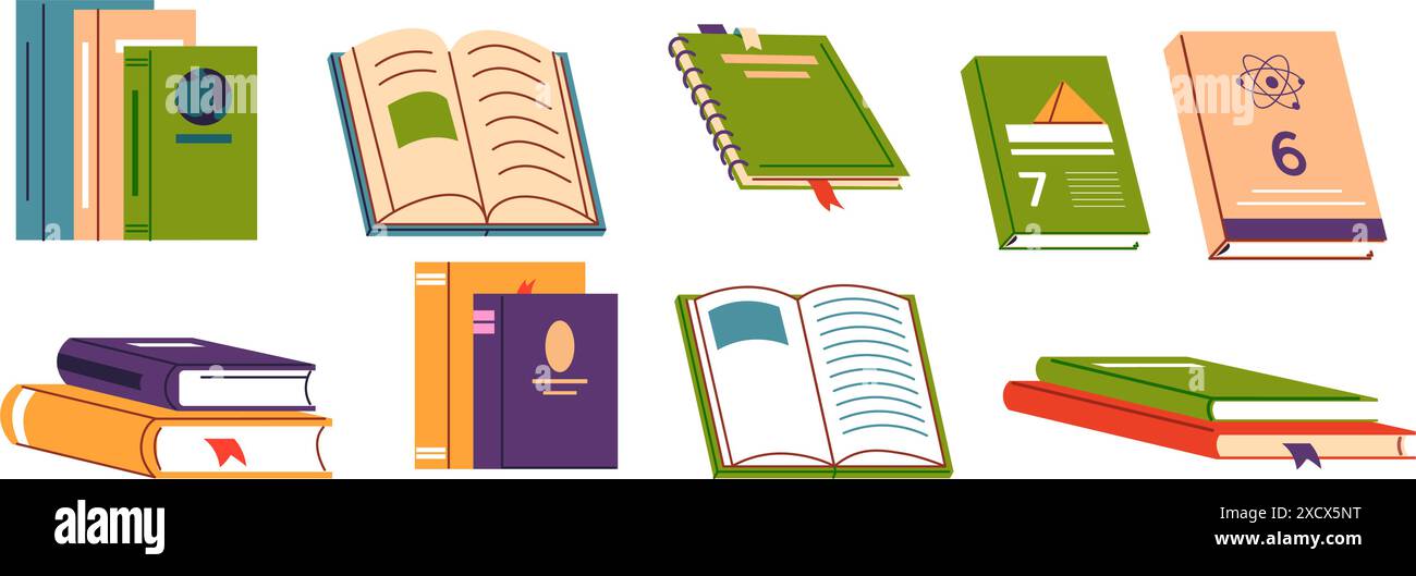 Book Collection Vector Set illustration Stock Vector Image & Art - Alamy