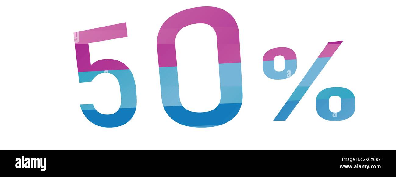 An illustration of a '50% off' icon, highlighting a discount offer with ...