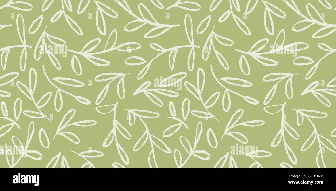 Young foliage seamless pattern vector graphics Stock Vector Image & Art ...