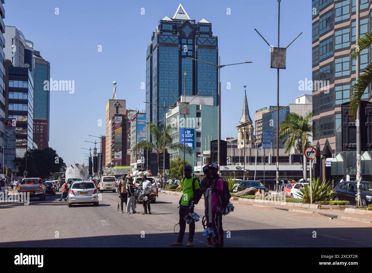 Harare, Zimbabwe, 5th May 2024: Harare city centre, daytime view