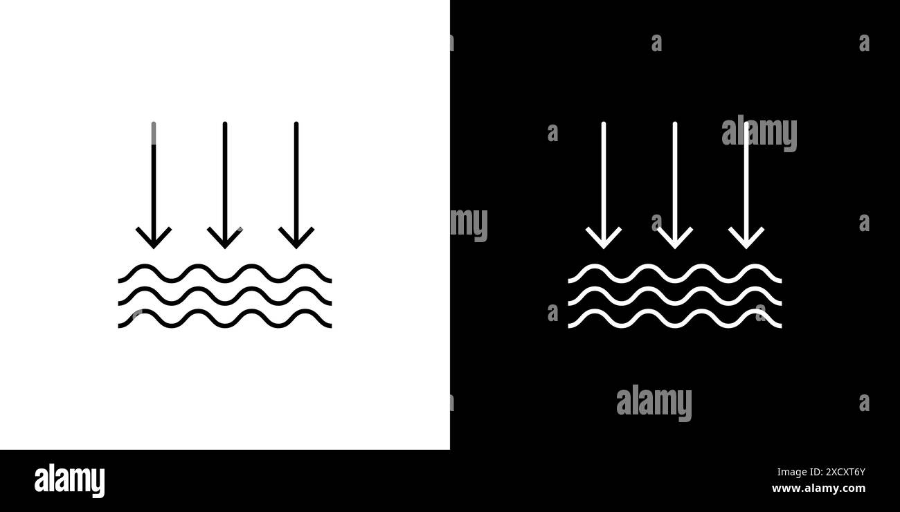 Atmospheric pressure line icon collection for web, ui, mobile apps. Stock Vector