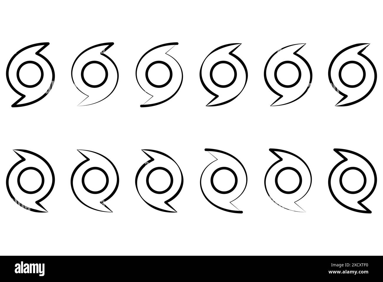 Hurricane line icon collection for web, ui, mobile apps Stock Vector ...