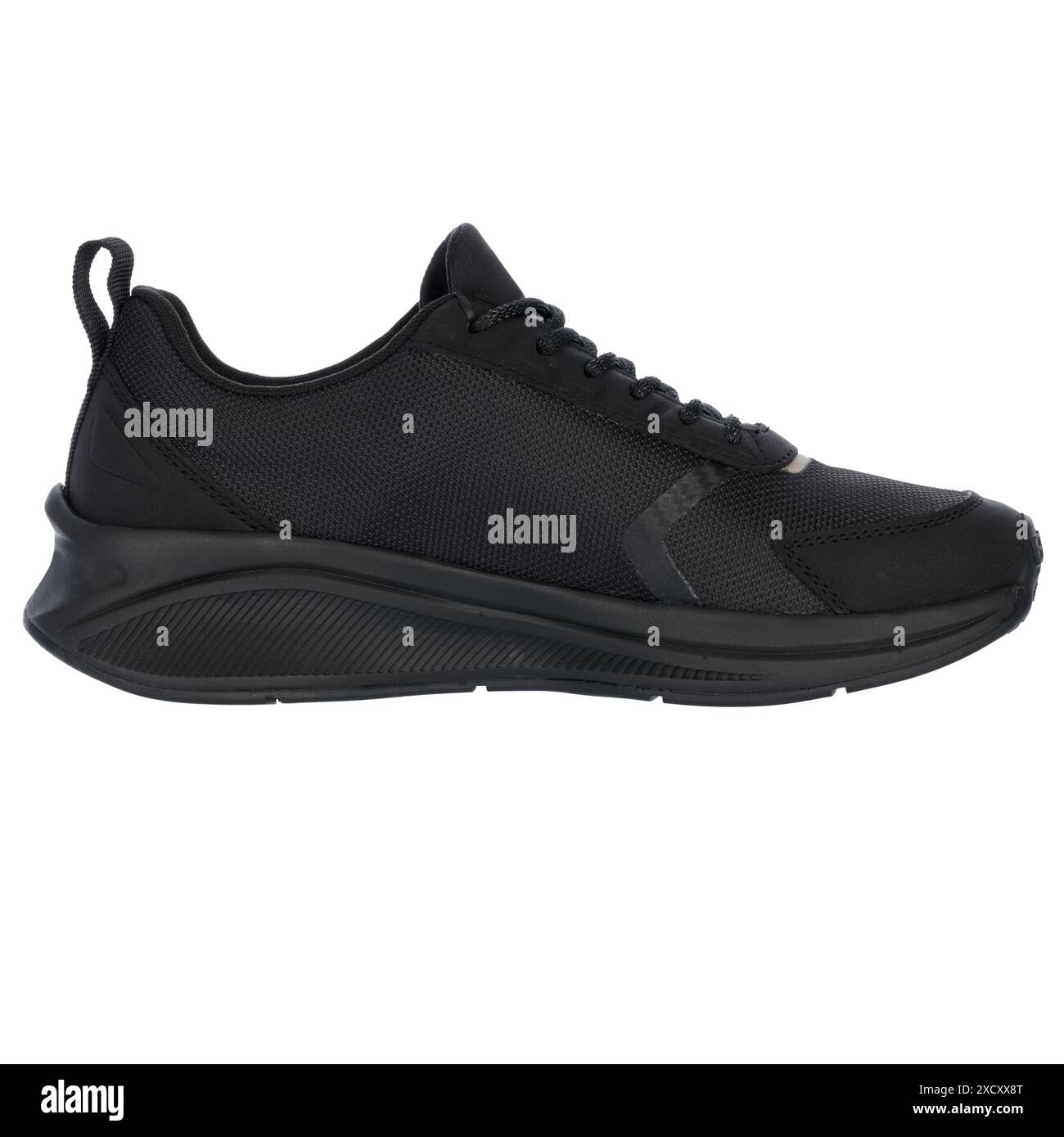 Black Athletic Shoe Side View Stock Photo Alamy