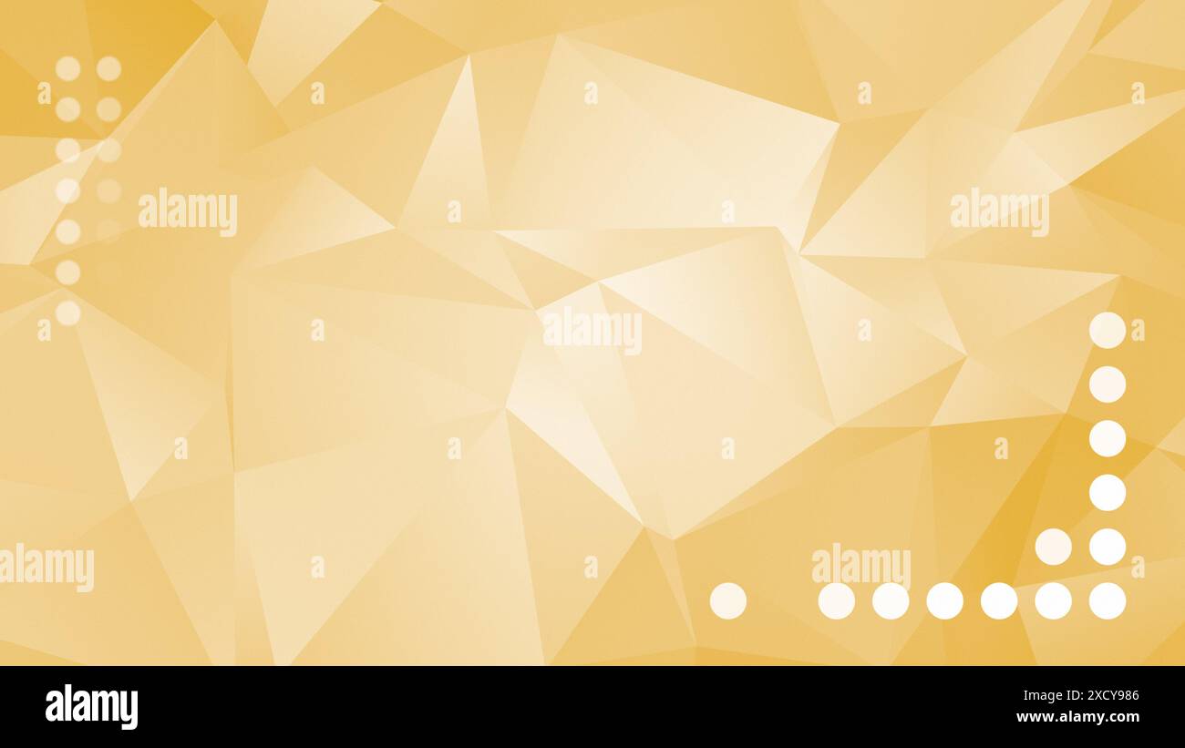 Abstract and modern yellowish orange polygon vector pattern background. Full frame 3D triangular low poly style futuristic background with copy space. Stock Photo