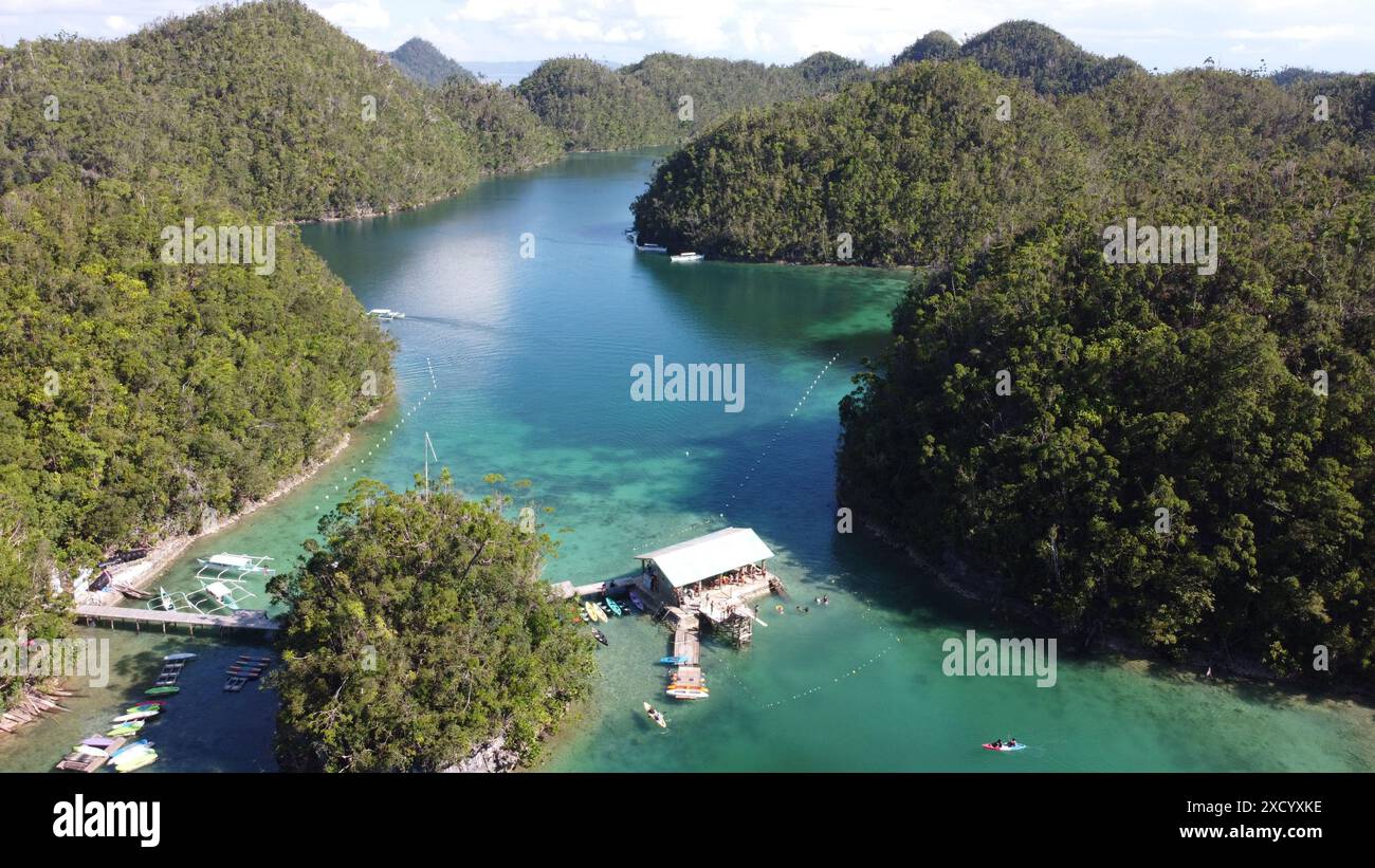 Aerial view serene lagoon hi-res stock photography and images - Alamy