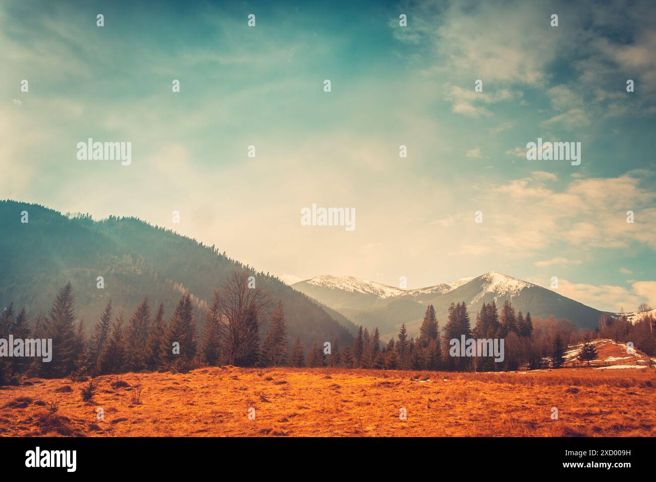 Drone footage picturesque mountain range hi-res stock photography and ...