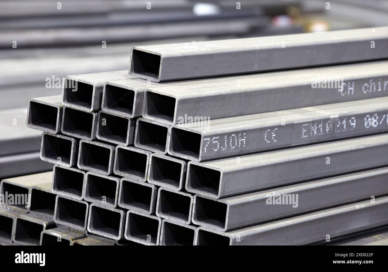 Steel sections, metallurgy, Gipuzkoa, Euskadi, Spain Stock Photo