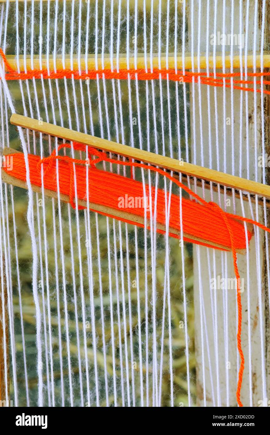 Italy, Lombardy, Detail Hand Loom Stock Photo