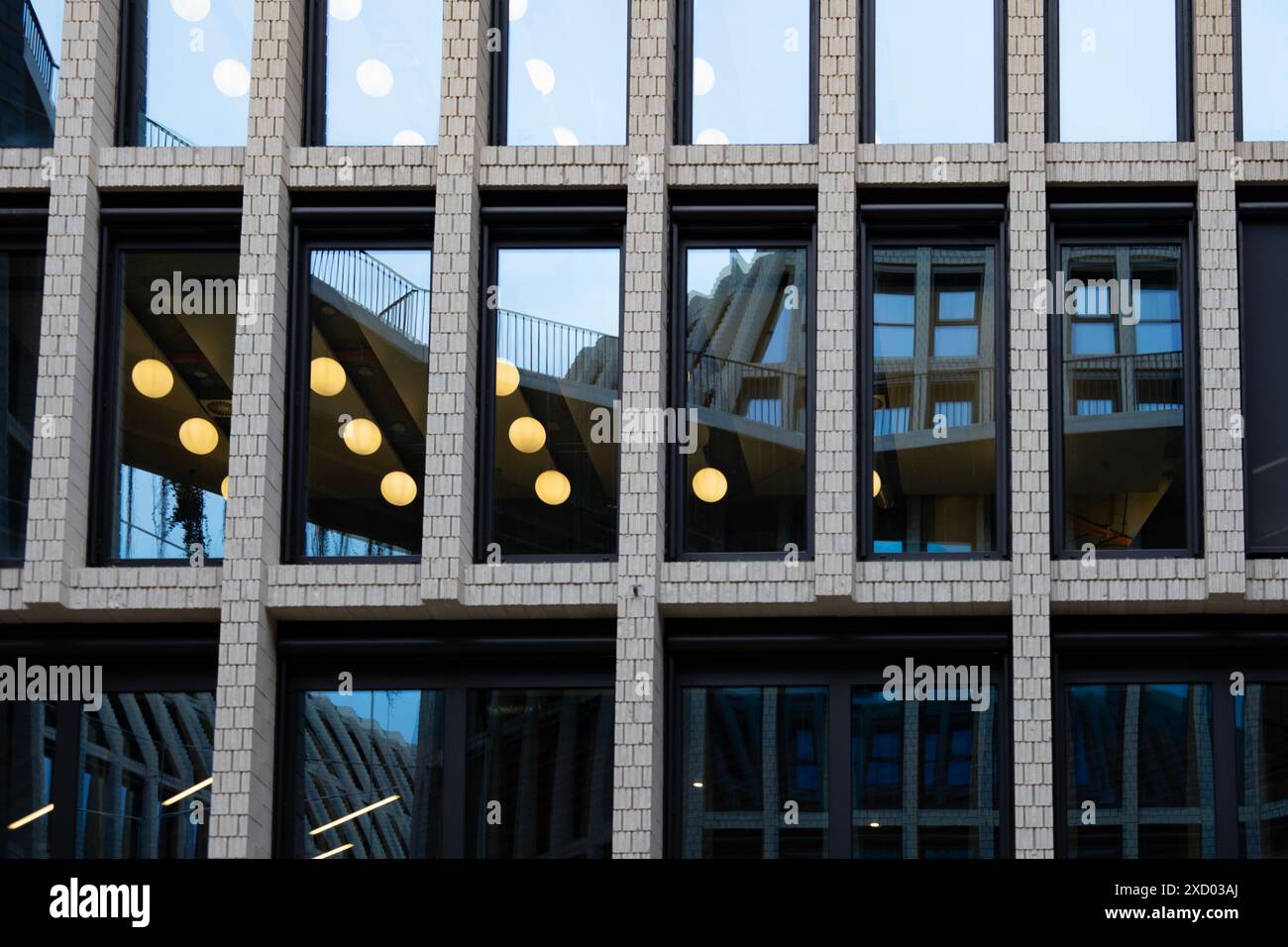 Picture of fragments multi-storey office and residential buildings in European ...
