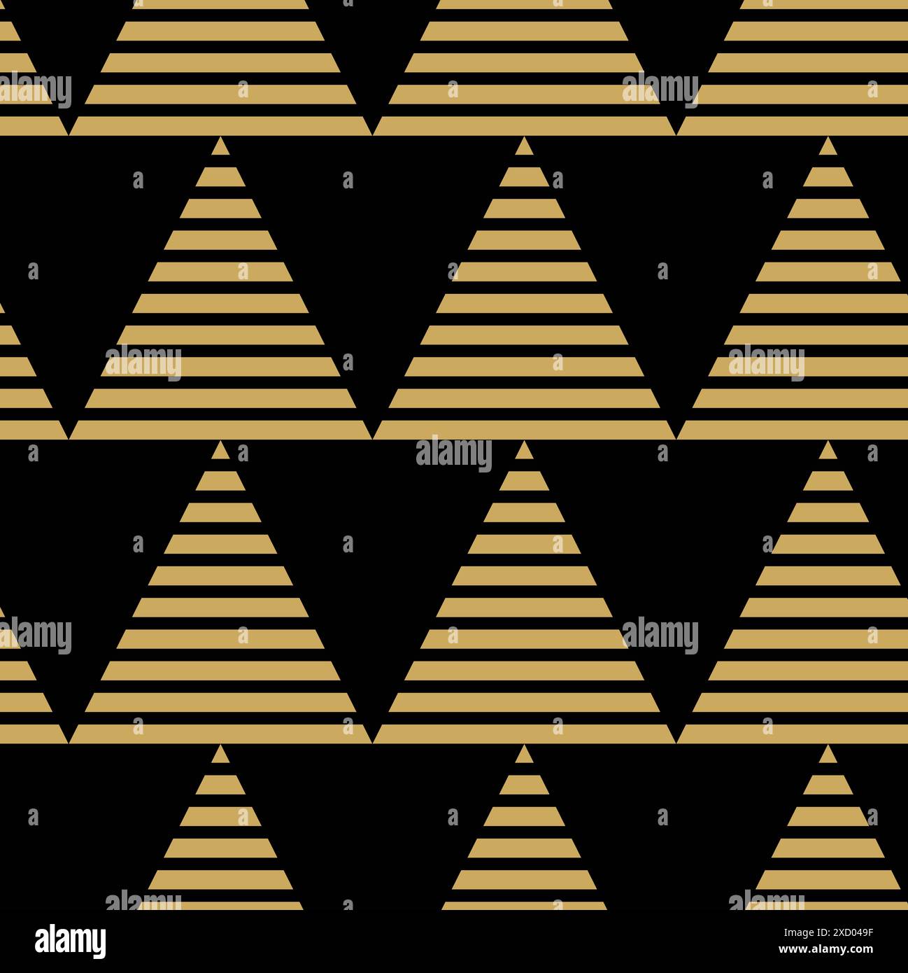 Abstract geometric pattern with triangle and stripes on black ...