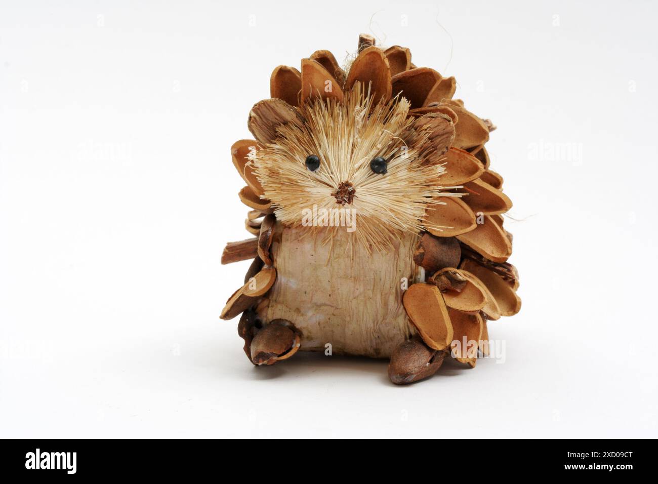 Pine Cone Hedgehog christmas decoration Stock Photo