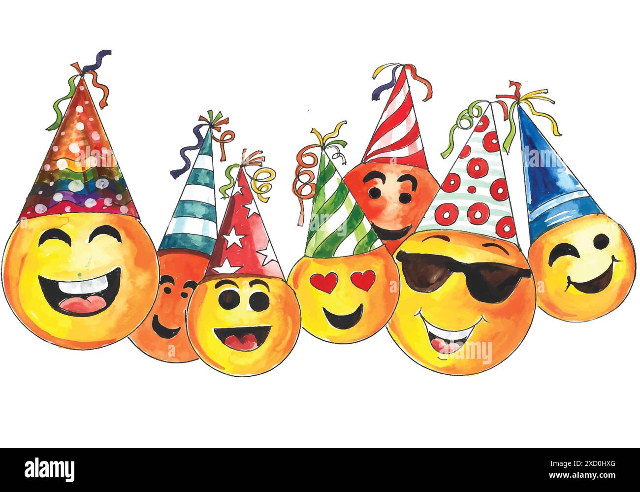 Happy birthday celebration card background Stock Vector