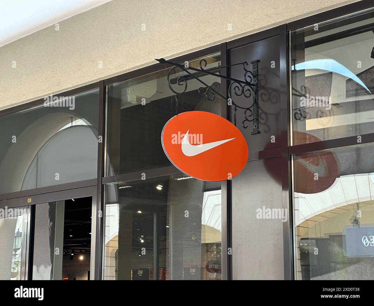 Belgrade, Serbia - June 16, 2024: Exterior view of a Nike Store ...
