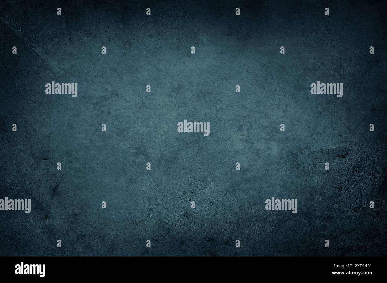 Blue textured concrete wall background. Dark edges Stock Photo