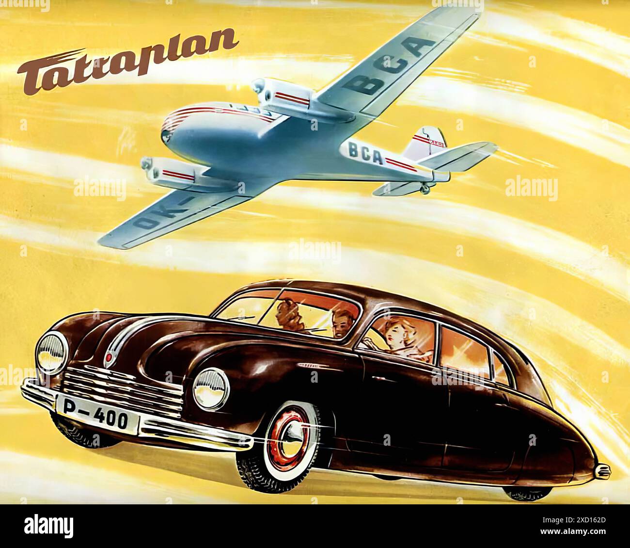 Tatra 87, Tatraplan, c. 1940s. - Vintage Print Poster Stock Photo - Alamy