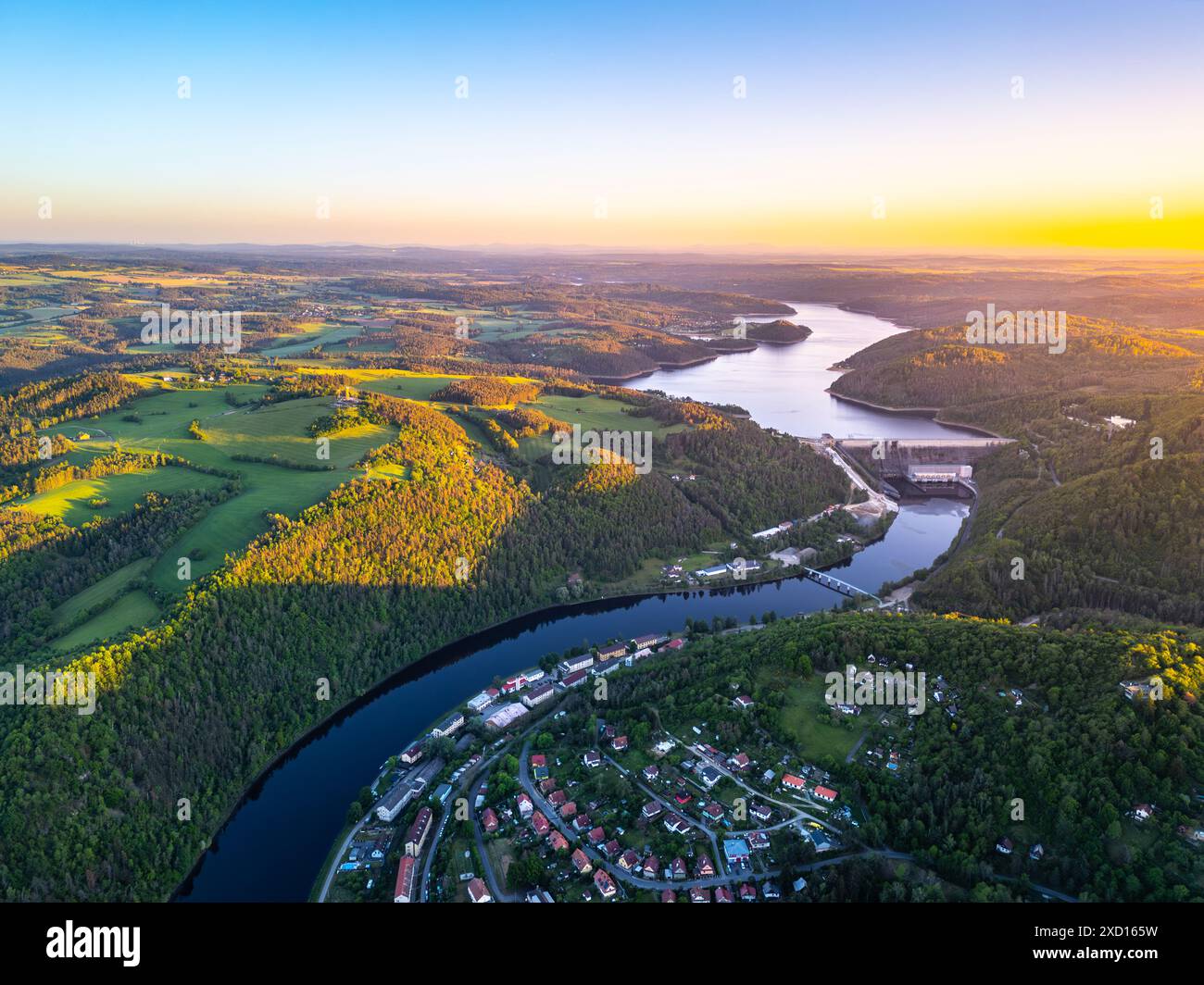 The Orlik Reservoir on Vltava River is largest hydroelectric water ...