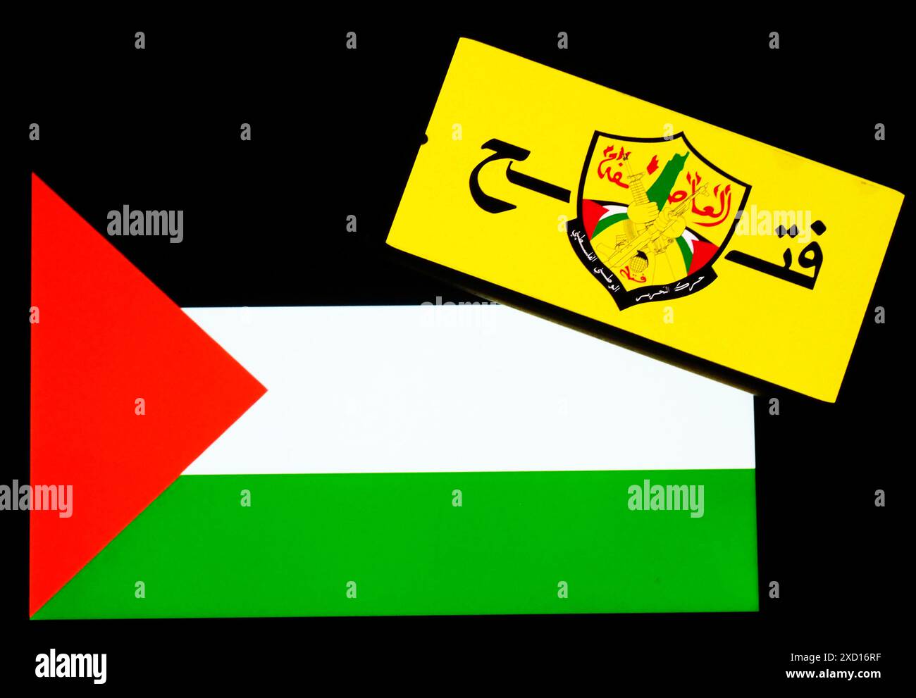 In this photo illustration, a Fatah (Palestinian National Liberation