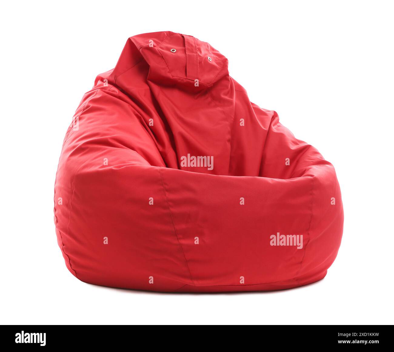 Red bean bag chair isolated on white Stock Photo