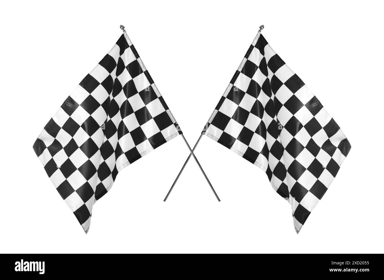 Isolated crossed race flags with hi-res stock photography and images ...