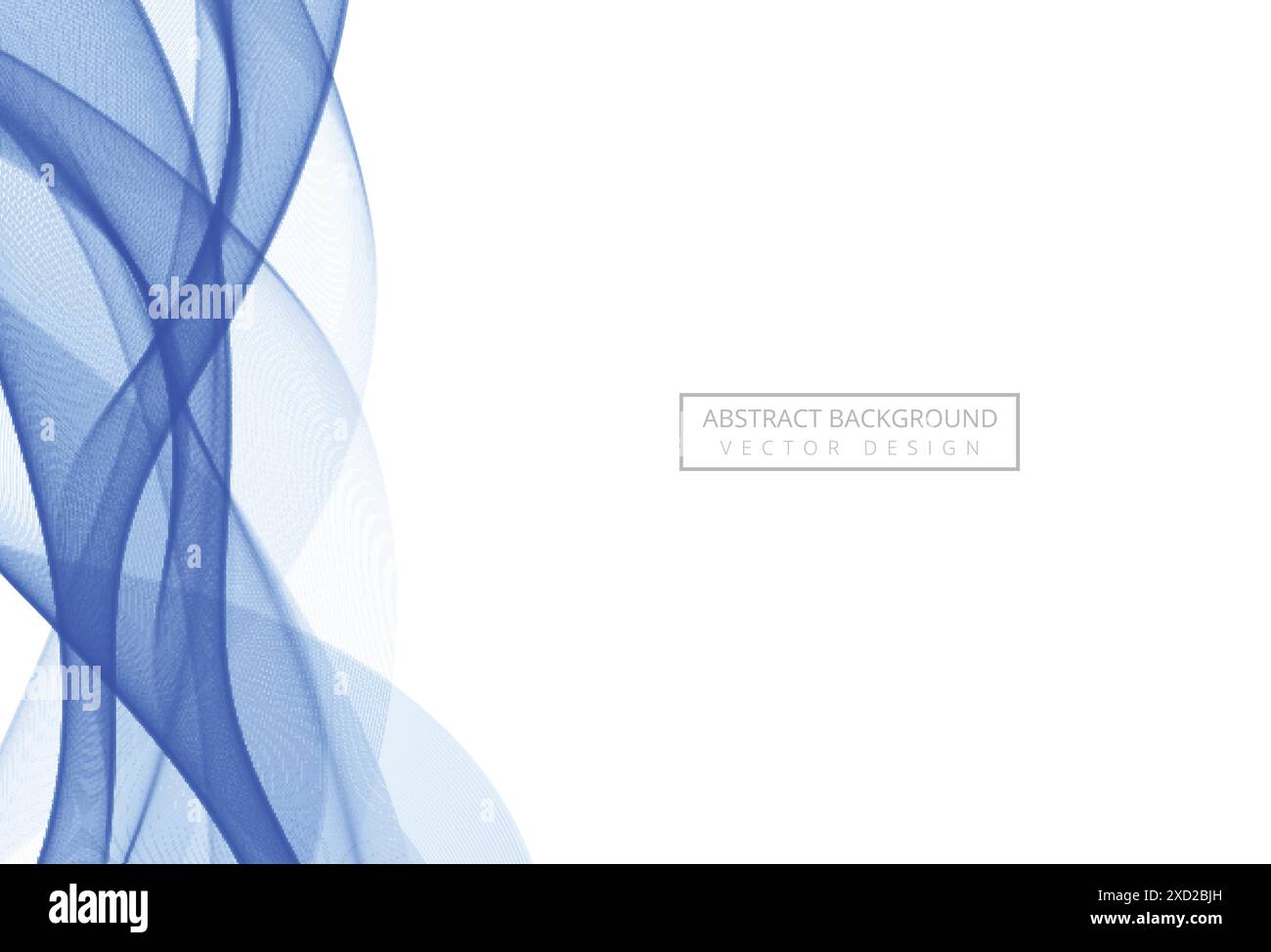 Abstract blue stylish flowing wave on white background Stock Vector
