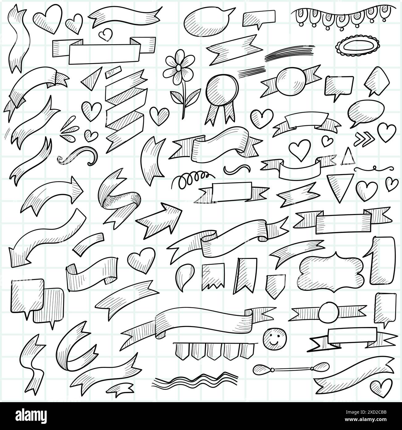Hand draw doodle arrow sketch set design Stock Vector Image & Art - Alamy