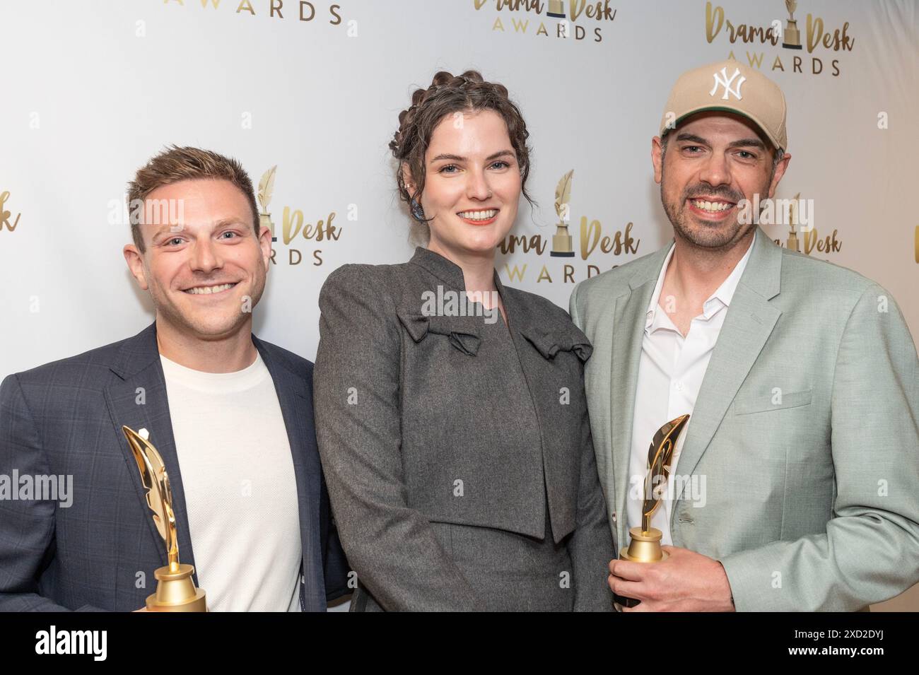 JR Goodman, Camille Labarre and Ray Wetmore attend the 2024 Drama Desk