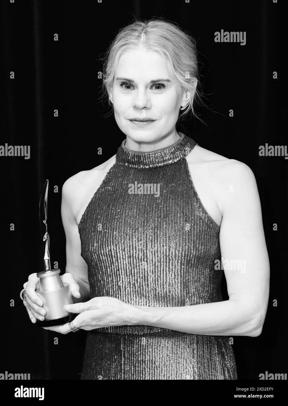 Celia Keenan-Bolger wearing dress by Sandro attends the 2024 Drama Desk Awards at NYU Skirball Center in New York on June 10, 2024 Stock Photo