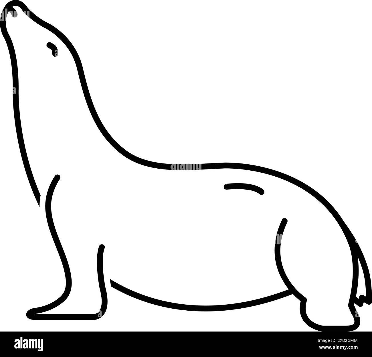 Icon for sea lion,otaria byronia Stock Vector