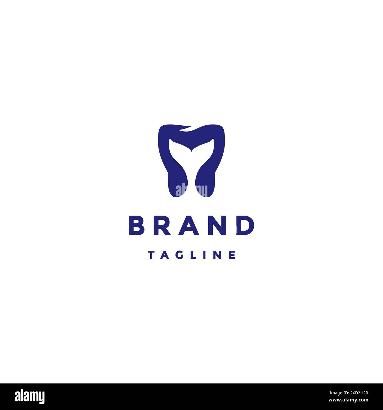 Whale Tail Silhouette Inside Tooth Icon Design. Teeth Icon With Tail ...