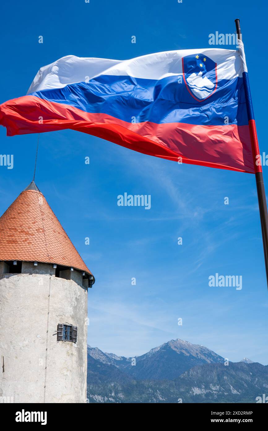 Slovenian flag Stock Photo