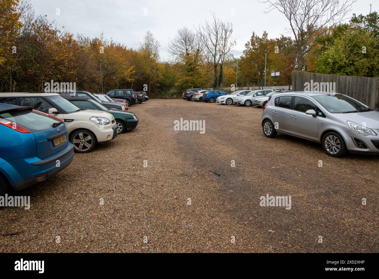 A railway station car park in rural Suffolk was enlarged by extending into what must have been