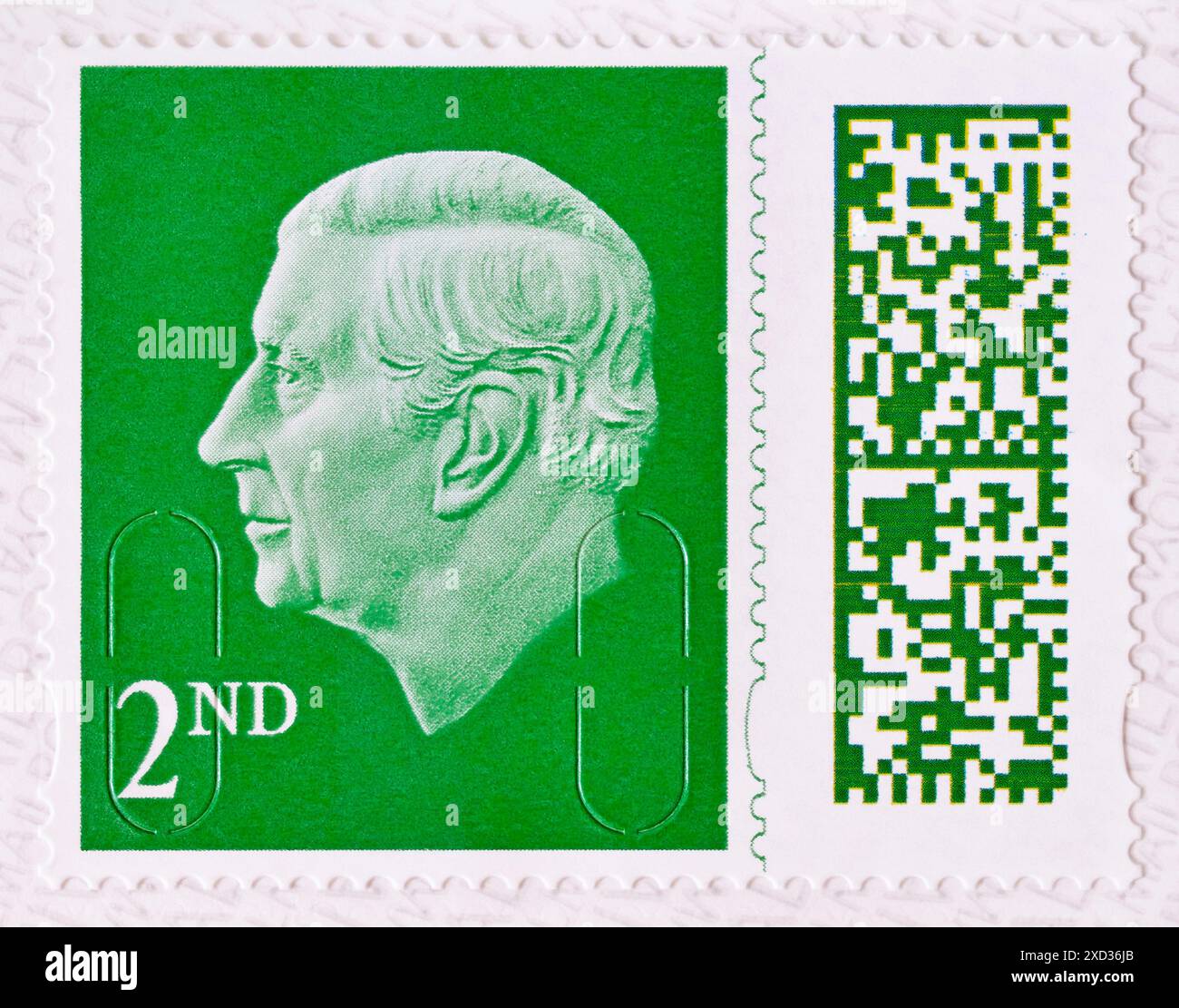 King Charles Postage Stamp, United Kingdom Stock Photo