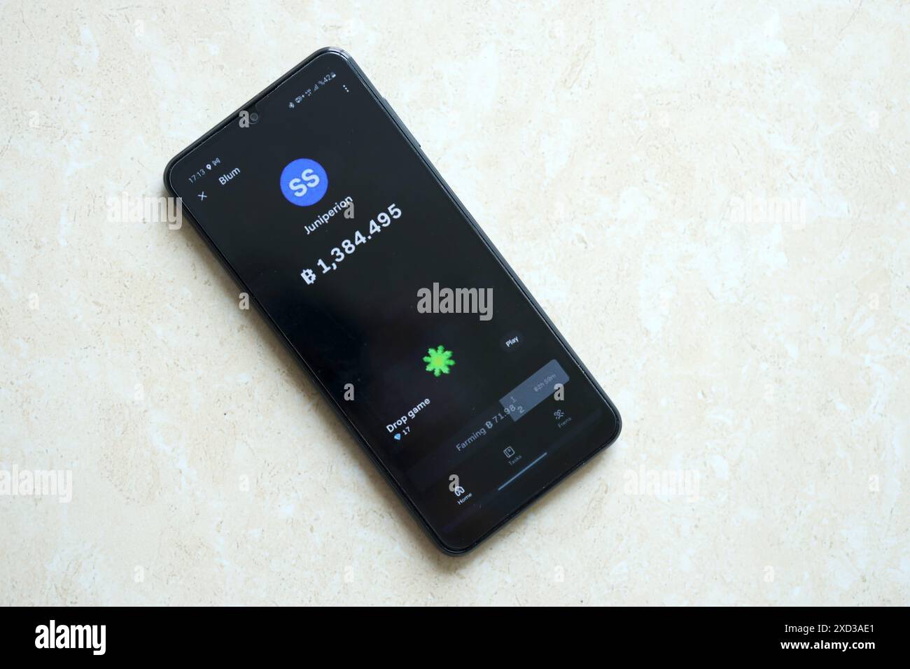 Blum Crypto telegram bot logo on mobile phone screen. Dusseldorf, Germany.  May 29, 2024 Stock Photo - Alamy