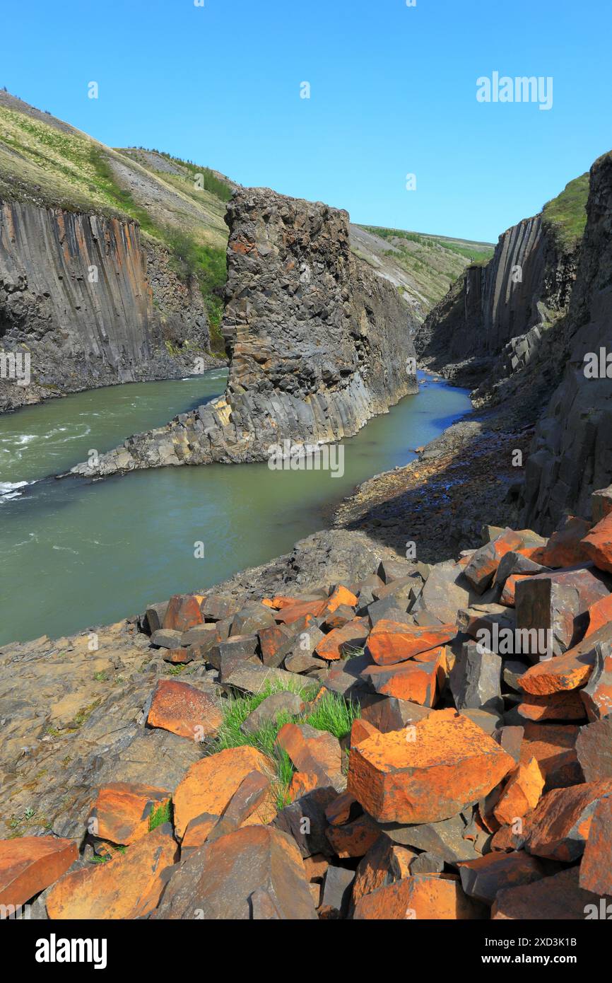 Basalt column canyon of the jokulsa a dal hires stock photography and images Alamy