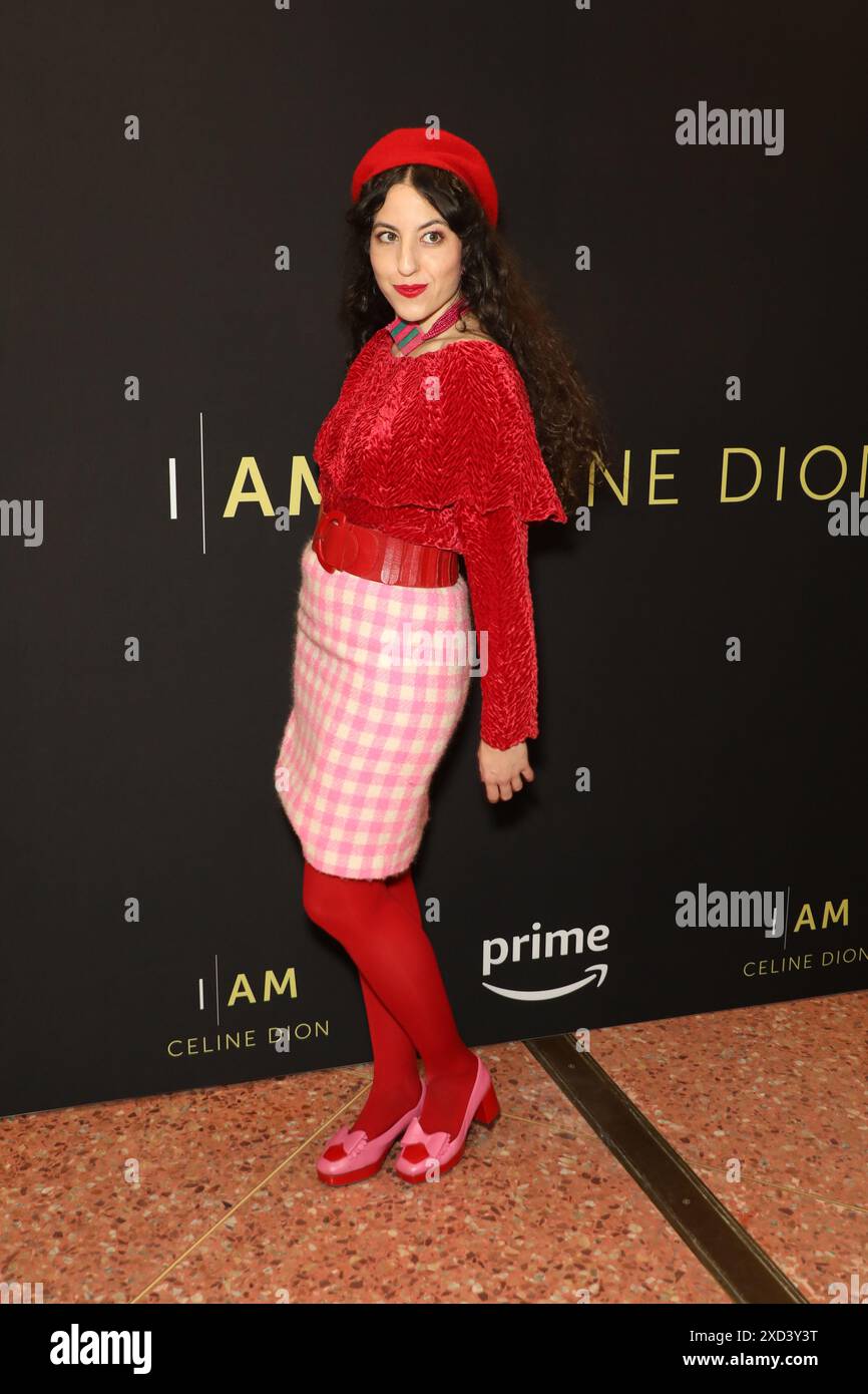 Sydney, Australia. 20th June 2024. Anahi Sanz attends the special screening of I Am: Celine Dion at the State Library of NSW - Library Auditorium. Credit: Richard Milnes/Alamy Live. News Stock Photo