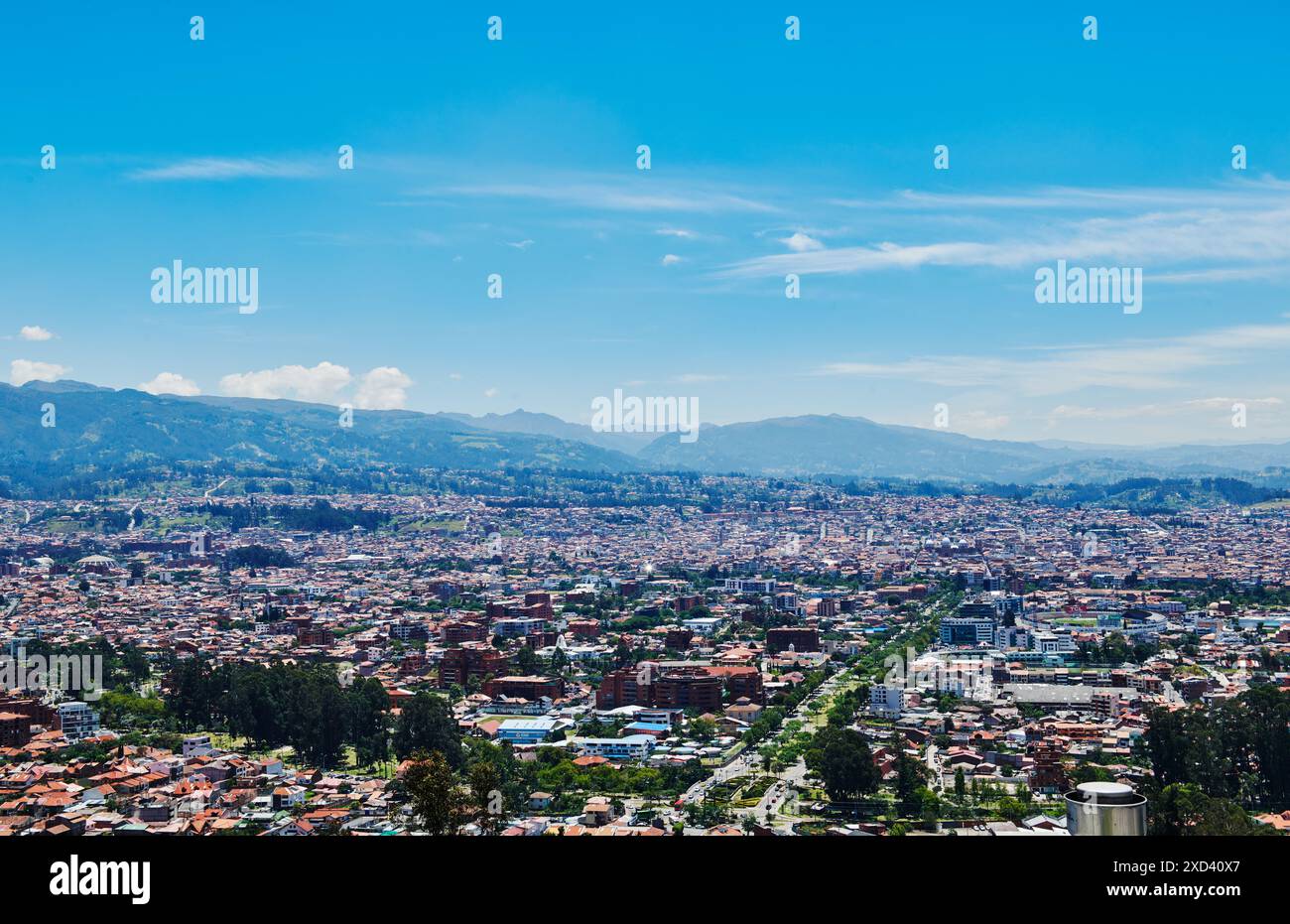 Panoramic view of the city of Cuenca, Ecuador Stock Photo