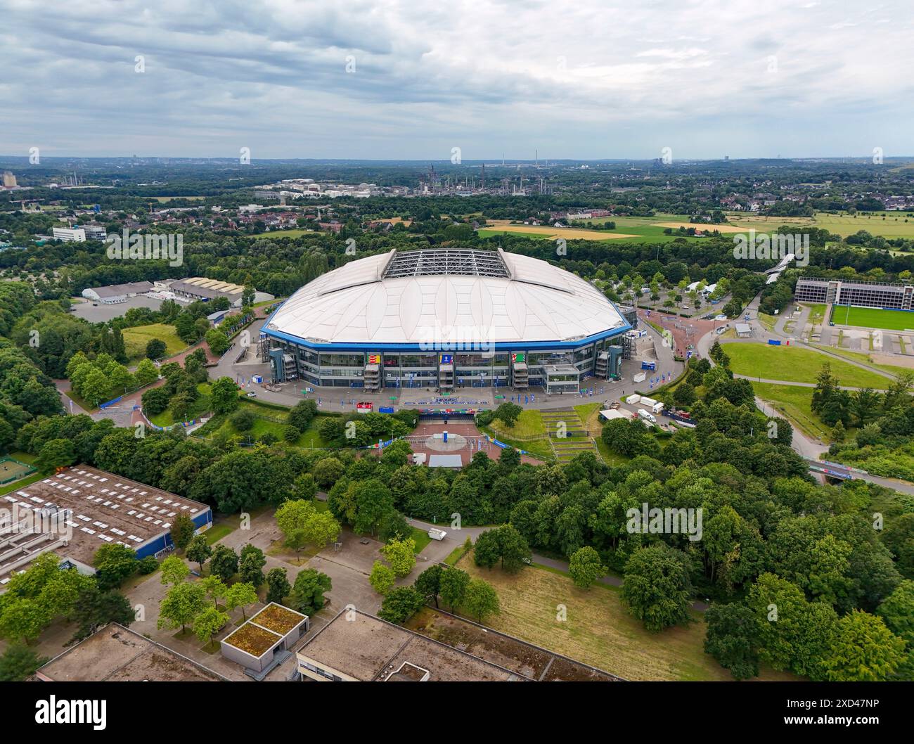 General Aerial view of the Arena AufSchalke ahead of the Spain vs Italy