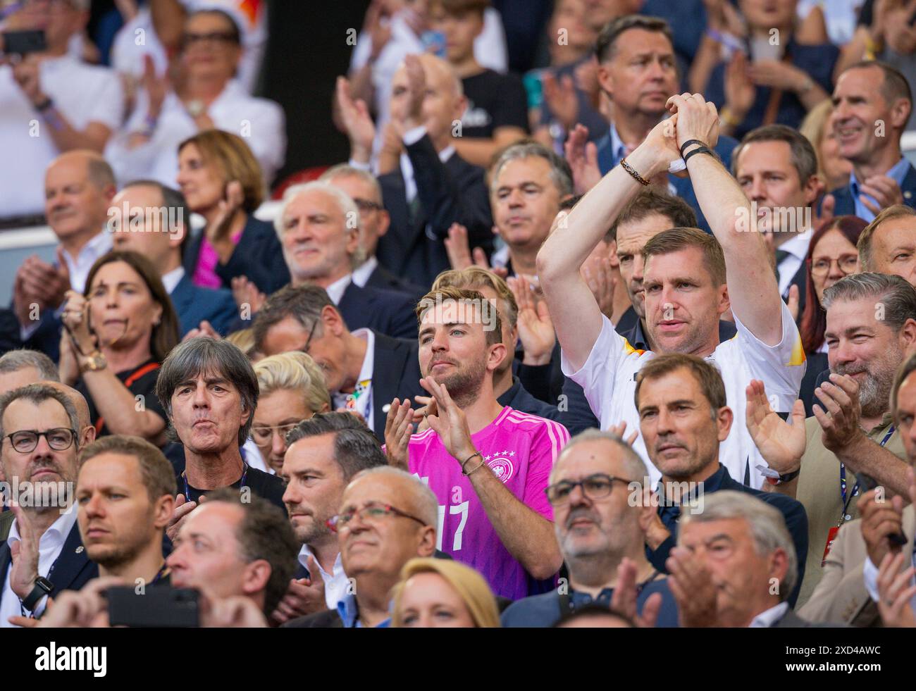 Stuttgart, Germany. 19th Jun 2024. Joachim Löw, Christoph Kramer und Per Mertesacker Germany