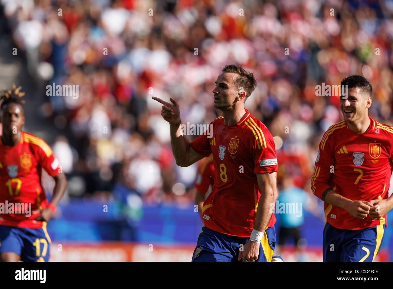 Fabian Ruiz  during UEFA Euro 2024 game between national teams of Spain and Croatia at Olympiastadion, Berlin, Germany (Maciej Rogowski) Stock Photo