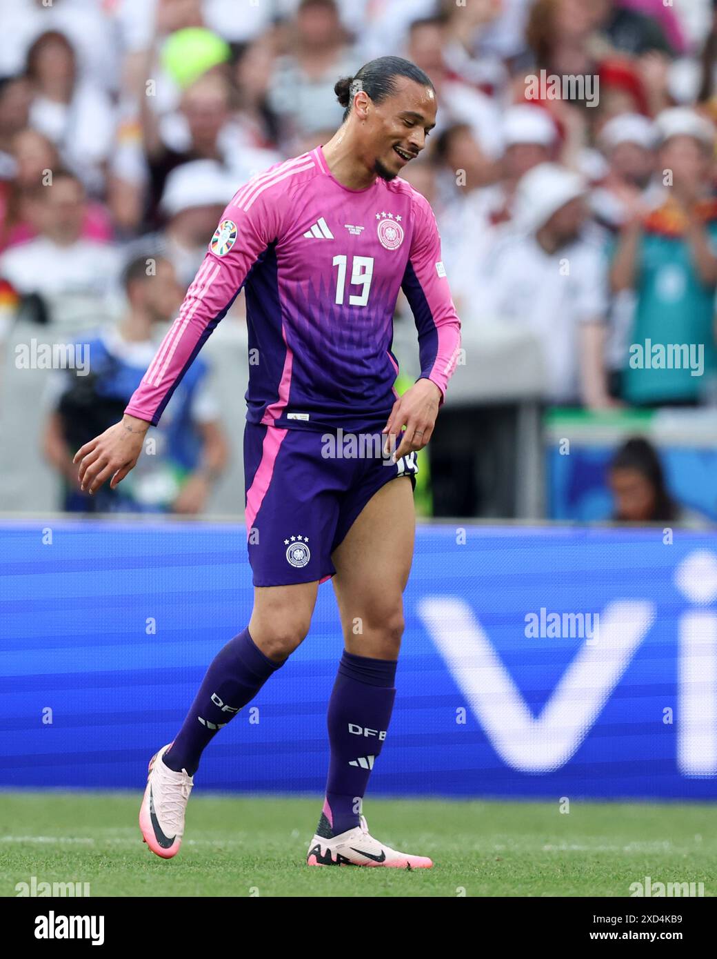 STUTTGART, GERMANY - JUNE 19: Leroy Sane of Germany reacts during the ...