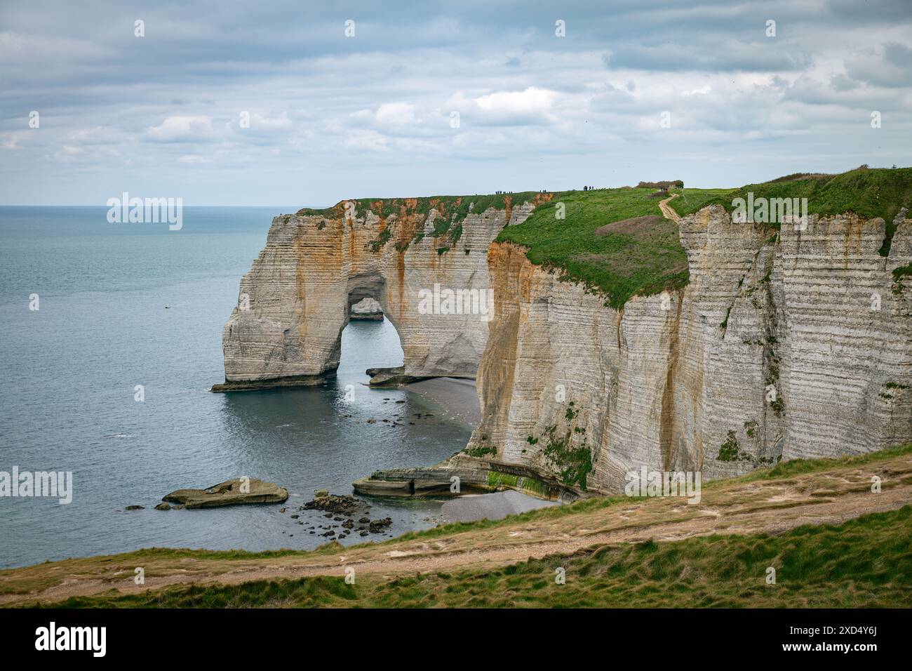 the famous elephant rock in etretat Stock Photo - Alamy