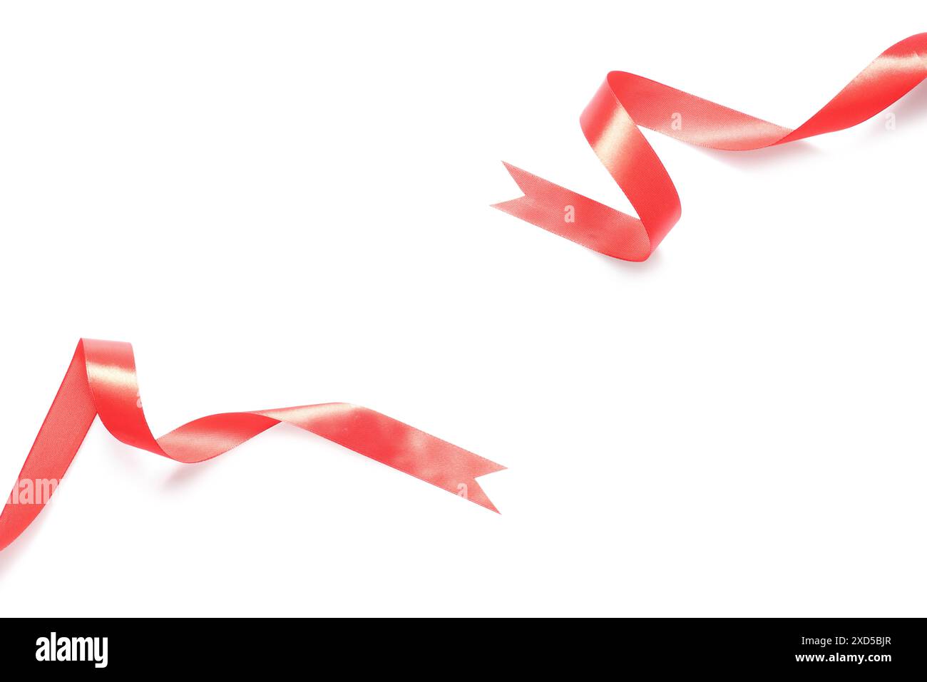Beautiful red ribbons isolated hi-res stock photography and images - Alamy