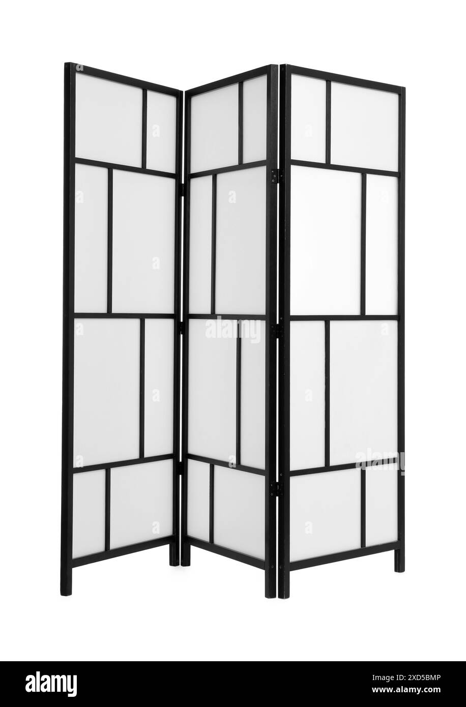 Folding screen isolated on white. Interior element Stock Photo Alamy