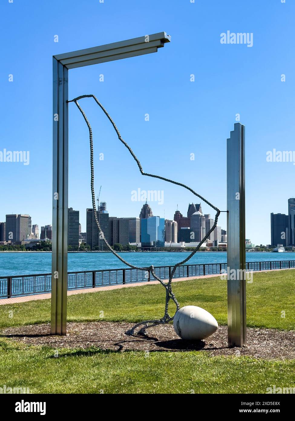 Sculpture in Windsor Riverfront, Ontario, Canada Stock Photo