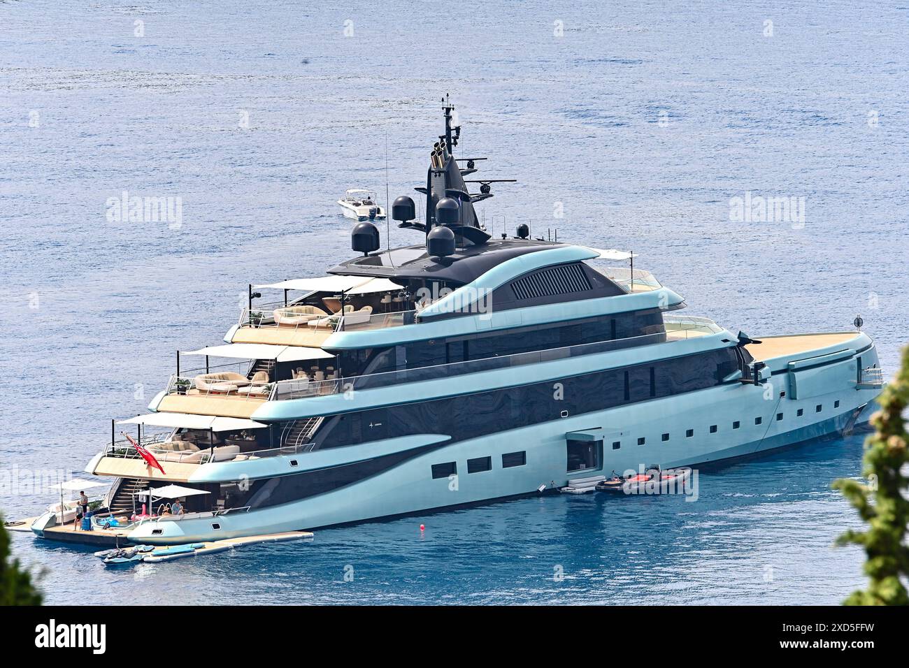Croatia, Dubrovnik, 200624. The luxurious 75-meter-long hybrid yacht ...