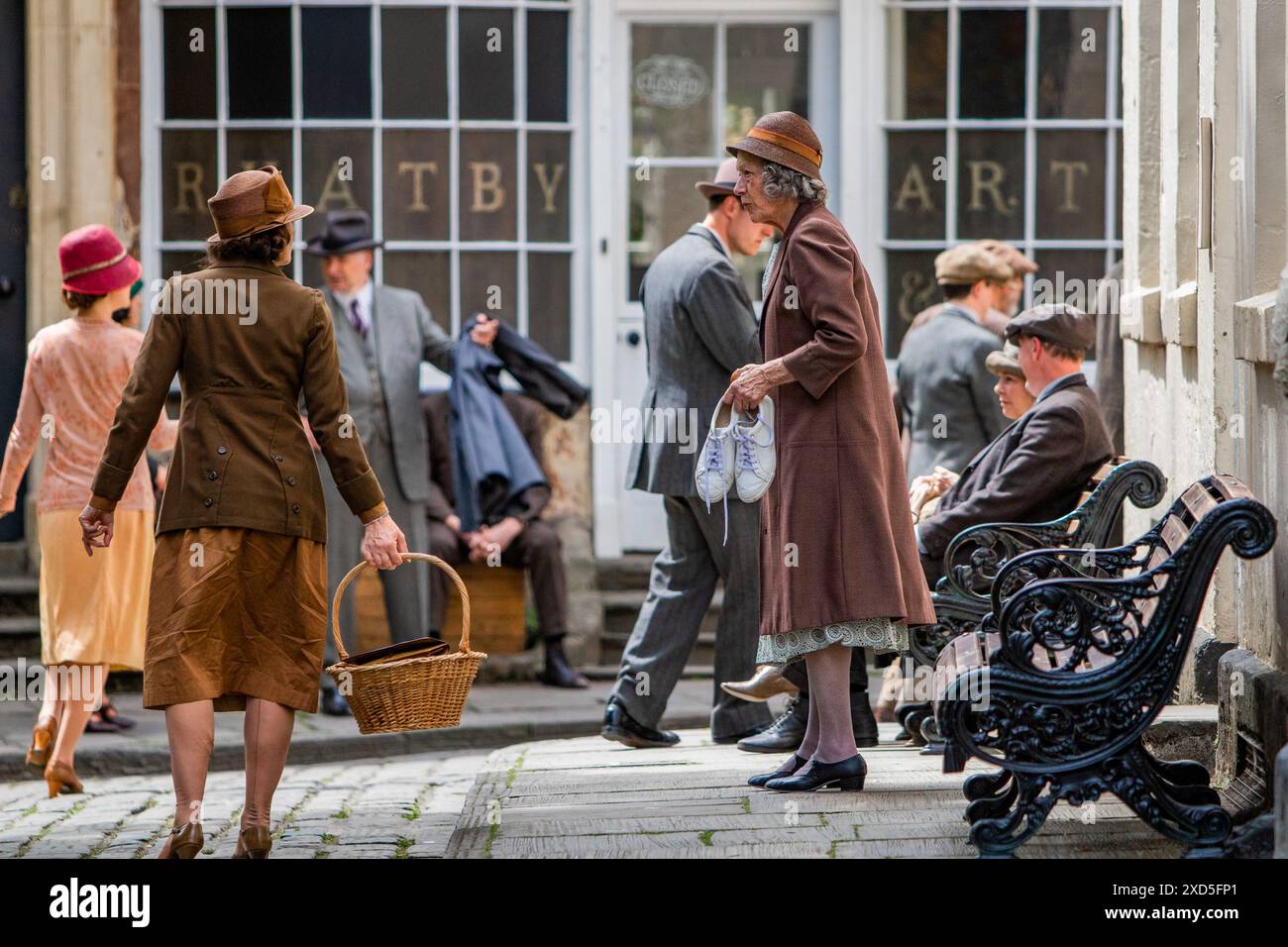 Filming takes place in Bath, UK for Agatha Christie's The Seven Dials ...