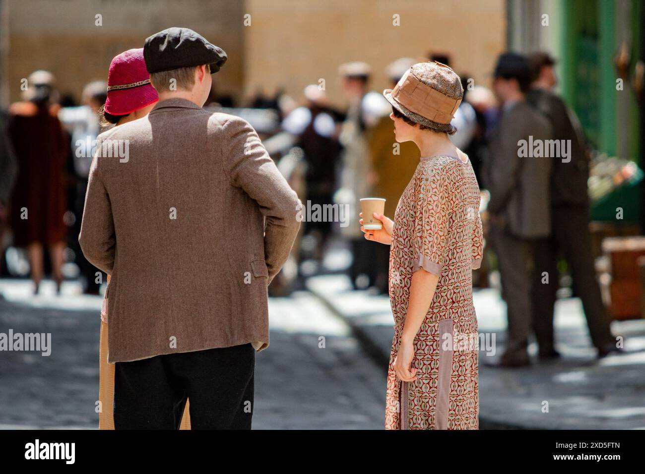 Filming takes place in Bath, UK for Agatha Christie's The Seven Dials ...