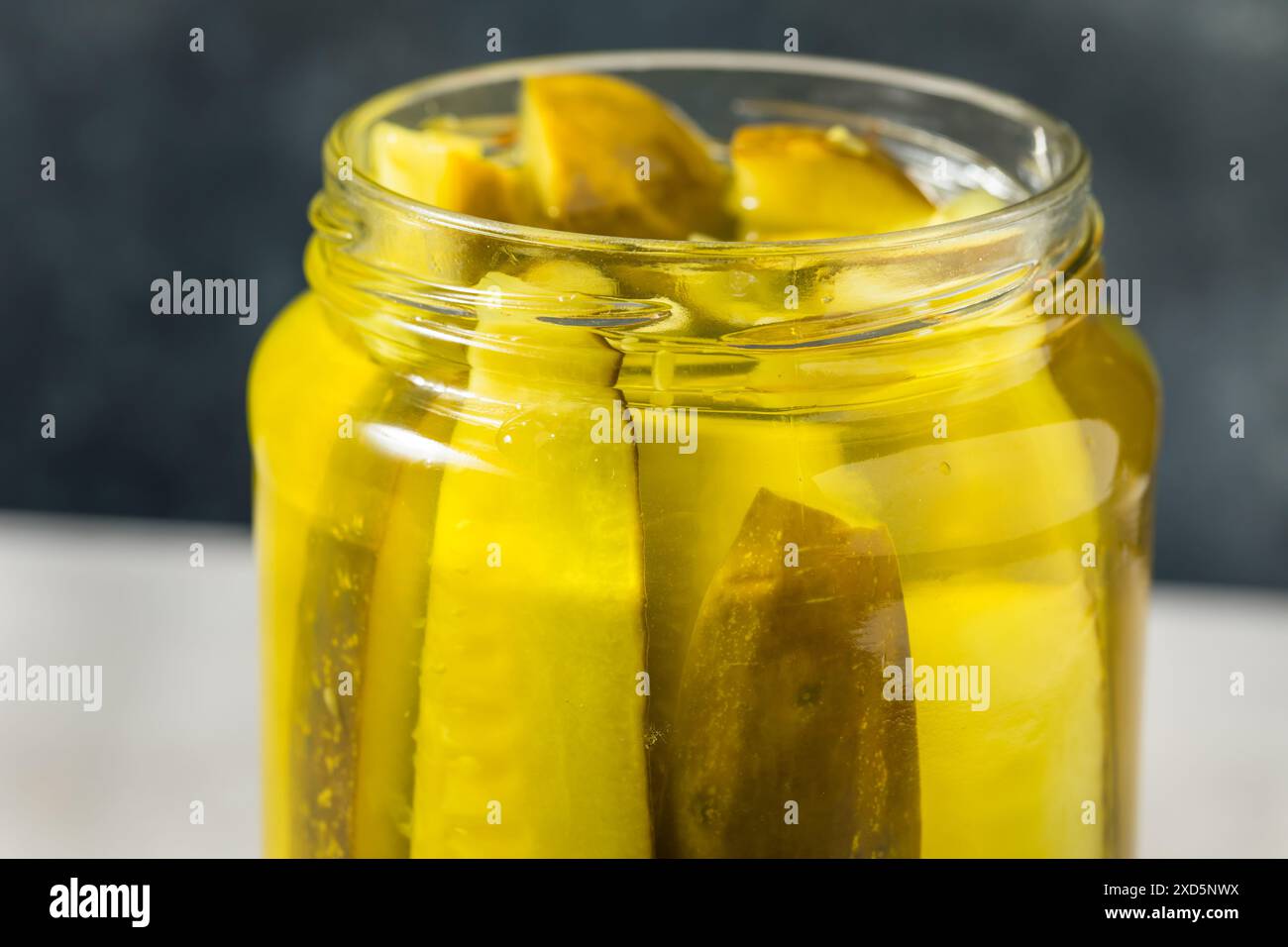 Healthy Dill Pickle Spears in a Jar Stock Photo Alamy